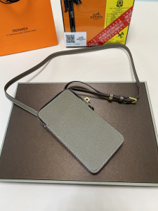 Hermes Hac a Box Phone Case with Shoulder Strap Gray Hermes Hac a Box Phone Case with Shoulder Strap Gray