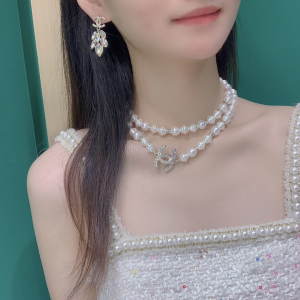 Chanel Crystal CC Pearls Necklaces