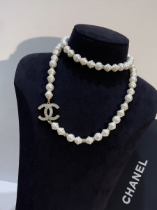 Chanel Crystal CC Pearls Necklaces