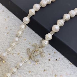 Chanel Crystal CC Pearls Necklaces