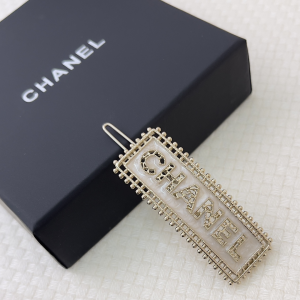 Chanel Logo Gold Metal Hair Clip