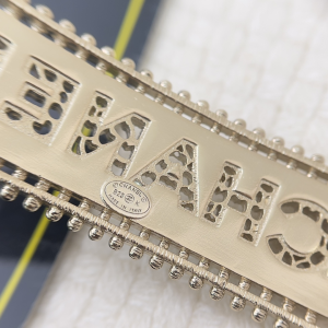 Chanel Logo Gold Metal Hair Clip