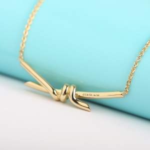 Tiffany Gold Knot Pendant Necklaces