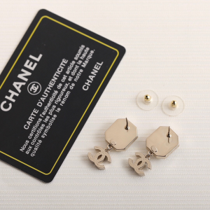 Chanel Crystal CC Pendant Earrings