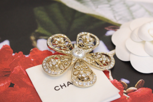 Chanel Crystal Flower Brooch