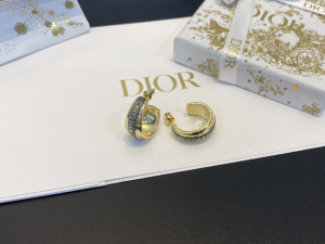 Dior Code Gold Blue Lacquer Earrings