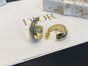 Dior Code Gold Blue Lacquer Earrings