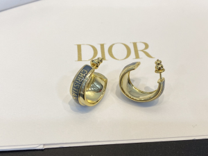 Dior Code Gold Blue Lacquer Earrings