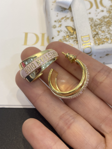 Dior Code Gold Pink Lacquer Earrings