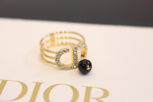 Dior Crystal CD Rings with Pearl