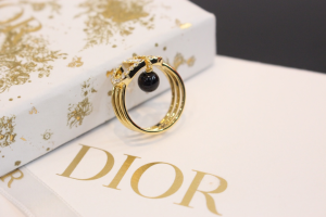 Dior Crystal CD Rings with Pearl