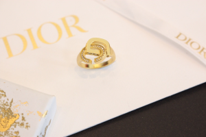 Dior Gold CD Lock Rings