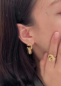 Dior Gold CD Lock Rings