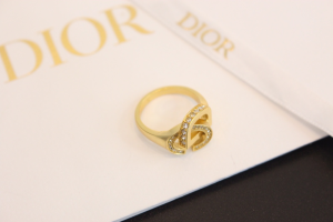 Dior Gold CD Lock Rings