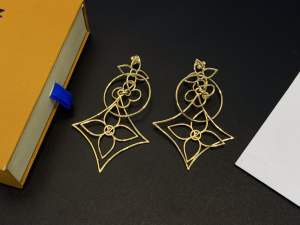 Louis Vuitton Gold Twiggy Long Earrings