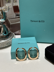 Tiffany Lock Rose Gold Earrings