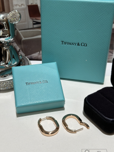 Tiffany Lock Rose Gold Earrings
