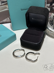 Tiffany Lock White Gold Earrings