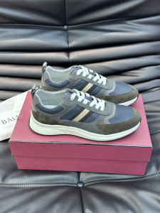 Bally Astel Grey Leather Sneakers
