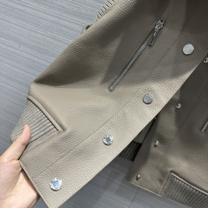 Hermes Gray Leather Vest Gilet