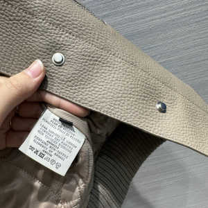 Hermes Gray Leather Vest Gilet