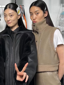 Hermes Gray Leather Vest Gilet