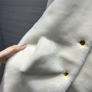 Prada White Shearling Fur Coat