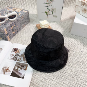 Gucci Black GG Nylon Bucket Cap Hat