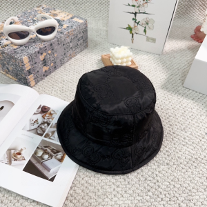 Gucci Black GG Nylon Bucket Cap Hat