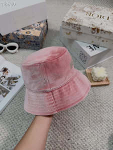 Miu Miu Logo Pink Velvet Bucket Cap Hat