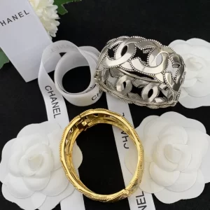 Chanel CC Logo Link Bangle Bracelets