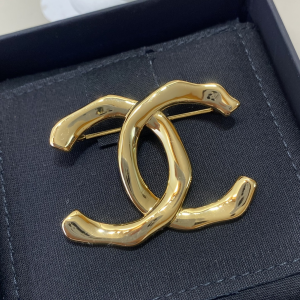 Chanel Gold Double C Brooch