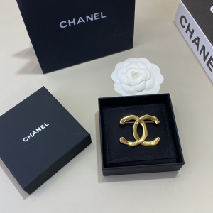 Chanel Gold Double C Brooch