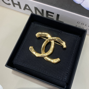 Chanel Gold Double C Brooch