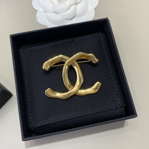 Chanel Gold Double C Brooch