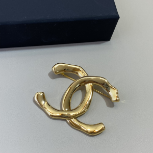 Chanel Gold Double C Brooch