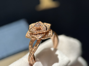 Piaget Diamond Rose Flower Rings Rose Gold Piaget Diamond Rose Flower Rings Rose Gold