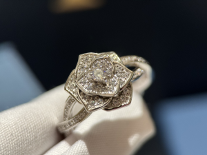 Piaget Diamond Rose Flower Rings White Gold Piaget Diamond Rose Flower Rings White Gold