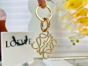 Loewe Gold Anagram Keyrings Bag Charms
