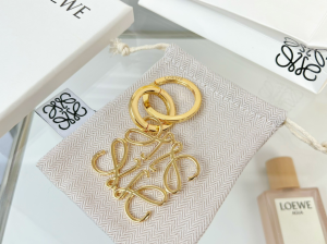 Loewe Gold Anagram Keyrings Bag Charms