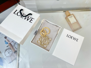 Loewe Gold Anagram Keyrings Bag Charms