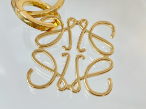 Loewe Gold Anagram Keyrings Bag Charms