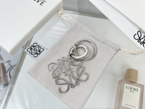 Loewe Silver Anagram Keyrings Bag Charms