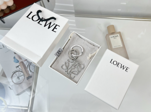 Loewe Silver Anagram Keyrings Bag Charms