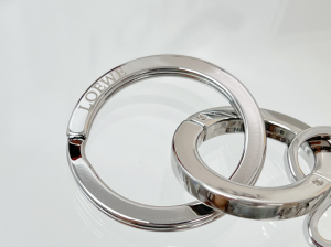 Loewe Silver Anagram Keyrings Bag Charms