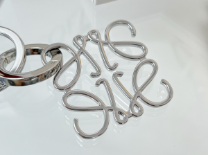 Loewe Silver Anagram Keyrings Bag Charms