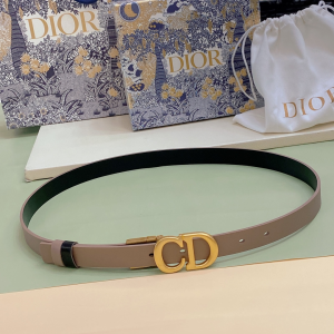 Dior 30 Montaige Beige Black Leather Belt