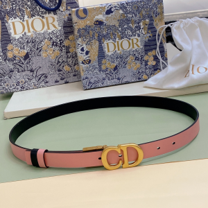 Dior 30 Montaige Pink Black Leather Belt
