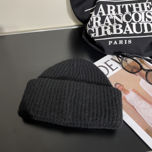 Loewe Anagram Knit Wool Beanie Black