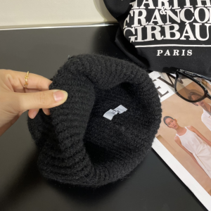 Loewe Anagram Knit Wool Beanie Black